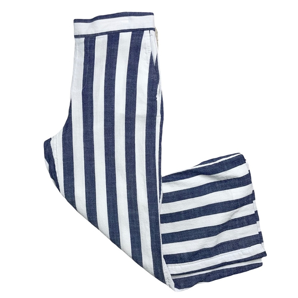 🛍️🌟Host Pic 🌟Banana Republic Rowan Striped Wide Leg Size 2 Pețite - Picture 2 of 8